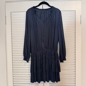 Current Air Navy Long Sleeve Dress